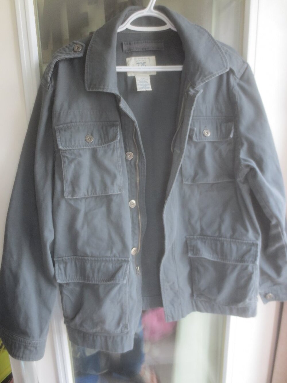 Walmart 725 Heavy Cotton Gray Field Jacket - Size Large (Men's).